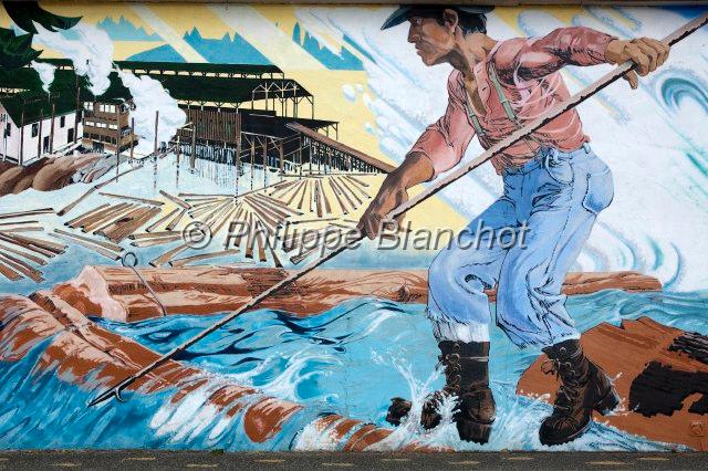 canada colombie britannique 35.JPG - Peinture murale, Chemainus, Ile de Vancouver, Colombie-Britannique, Canada